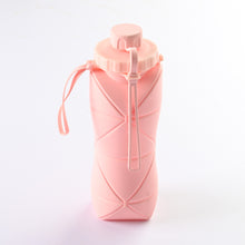 Load image into Gallery viewer, 600ml Folding Silicone Water Bottle Sports Water Bottle Outdoor Travel Portable Water Cup Running Riding Camping Hiking Kettle