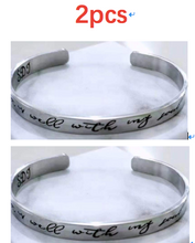 Load image into Gallery viewer, Mantra Bracelet With Quotes Stainless Steel Cuff Inspirational Jewelry Graduation Gift