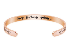 Load image into Gallery viewer, Mantra Bracelet With Quotes Stainless Steel Cuff Inspirational Jewelry Graduation Gift