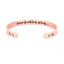 Load image into Gallery viewer, Mantra Bracelet With Quotes Stainless Steel Cuff Inspirational Jewelry Graduation Gift