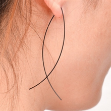 Load image into Gallery viewer, New Fashion Dangle Hanging Long Drop Earrings Ear Line For Women Simple Snake Chain Tassel Jewelry