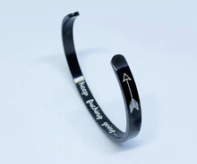 Load image into Gallery viewer, Mantra Bracelet With Quotes Stainless Steel Cuff Inspirational Jewelry Graduation Gift