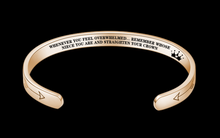 Load image into Gallery viewer, Mantra Bracelet With Quotes Stainless Steel Cuff Inspirational Jewelry Graduation Gift