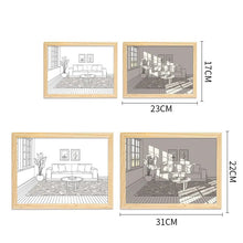 Load image into Gallery viewer, LED Decorative Light Painting Bedside Picture Style Creative Modern Simulate Sunshine Drawing Night Light Gift