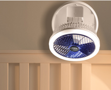 Load image into Gallery viewer, USB Charging Foldable Table Fan Wall Mounted Hanging Ceiling Fan With LED Light 4 Speed Adjustable For Home Room Air Cooler Fan