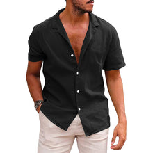 Load image into Gallery viewer, Men&#39;s Tops Casual Button Down Shirt Short Sleeve Beach Shirt Summer