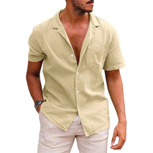 Load image into Gallery viewer, Men&#39;s Tops Casual Button Down Shirt Short Sleeve Beach Shirt Summer