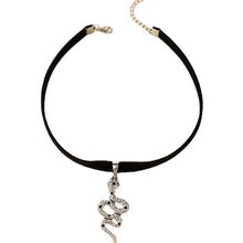 Load image into Gallery viewer, Snake Cobra Chokers Witchy Gothic Grunge Collar Velvet Necklace Dark Jewelry For Gift