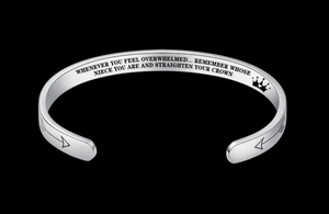 Mantra Bracelet With Quotes Stainless Steel Cuff Inspirational Jewelry Graduation Gift