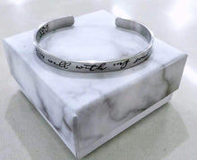 Load image into Gallery viewer, Mantra Bracelet With Quotes Stainless Steel Cuff Inspirational Jewelry Graduation Gift