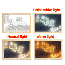 Load image into Gallery viewer, LED Decorative Light Painting Bedside Picture Style Creative Modern Simulate Sunshine Drawing Night Light Gift