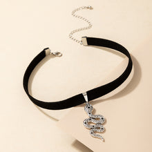 Load image into Gallery viewer, Snake Cobra Chokers Witchy Gothic Grunge Collar Velvet Necklace Dark Jewelry For Gift
