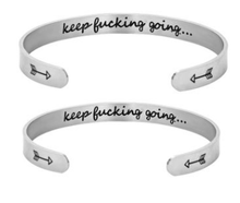 Load image into Gallery viewer, Mantra Bracelet With Quotes Stainless Steel Cuff Inspirational Jewelry Graduation Gift