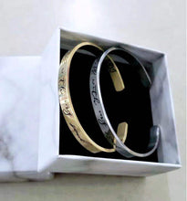 Load image into Gallery viewer, Mantra Bracelet With Quotes Stainless Steel Cuff Inspirational Jewelry Graduation Gift