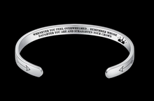 Load image into Gallery viewer, Mantra Bracelet With Quotes Stainless Steel Cuff Inspirational Jewelry Graduation Gift