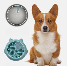 Load image into Gallery viewer, Pet Dog Cat Slow Feeder Bowls Anti Choking Slow Feeder Dish Bowl Home Dog Eating Plate Anti Gulping Bowl Supplies