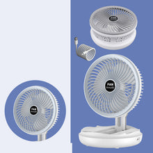 Load image into Gallery viewer, USB Charging Foldable Table Fan Wall Mounted Hanging Ceiling Fan With LED Light 4 Speed Adjustable For Home Room Air Cooler Fan