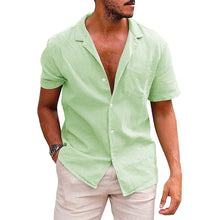 Load image into Gallery viewer, Men&#39;s Tops Casual Button Down Shirt Short Sleeve Beach Shirt Summer