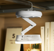 Load image into Gallery viewer, USB Charging Foldable Table Fan Wall Mounted Hanging Ceiling Fan With LED Light 4 Speed Adjustable For Home Room Air Cooler Fan