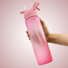 Load image into Gallery viewer, 1000ML Plastic Spray Water Bottle Scrub Bounce Cover Straw Space Cup Sports Water Bottle