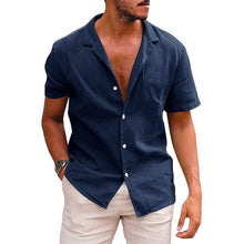 Load image into Gallery viewer, Men&#39;s Tops Casual Button Down Shirt Short Sleeve Beach Shirt Summer