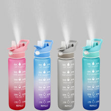 Load image into Gallery viewer, 1000ML Plastic Spray Water Bottle Scrub Bounce Cover Straw Space Cup Sports Water Bottle